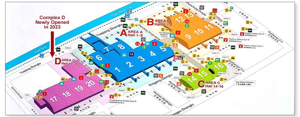 Mapa del recinto de la Feria de Cantón