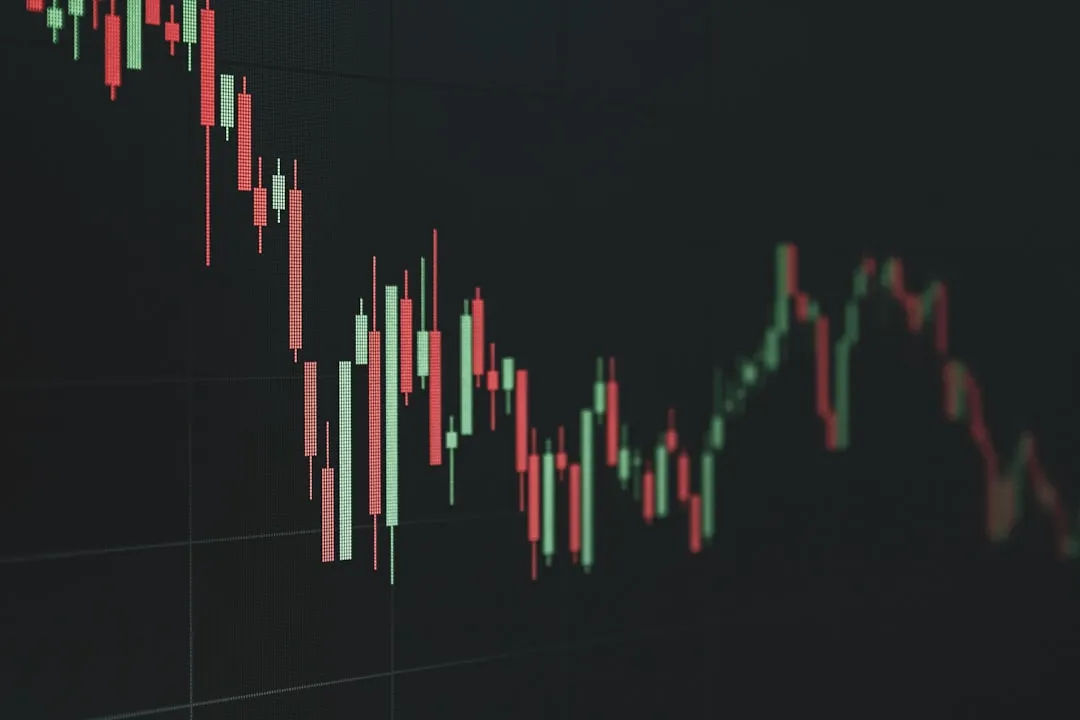 Gráfico financiero en una pantalla