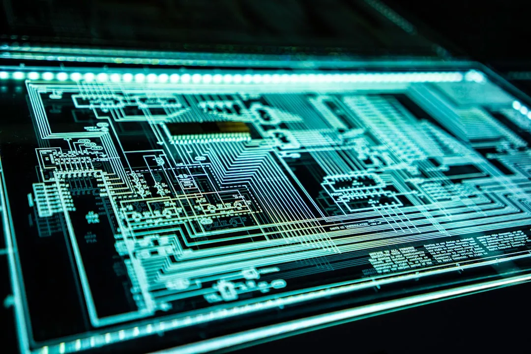 Componentes electrónicos en primer plano